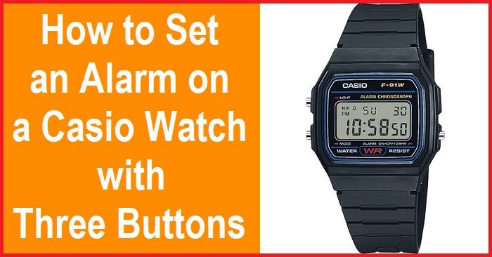 Step-by-step guide on setting alarms on Casio watch with three buttons